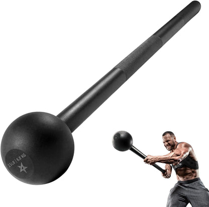 Versatile Steel Mace Bell for Full Body Strength Training - Ideal for Muscles, Shoulders, Grips & Forearms - Available in 5 to 30 LB for Men & Women