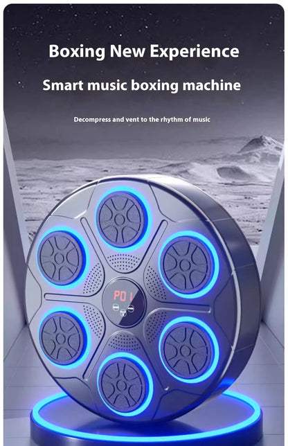 RGB Light Music Boxing Machine - Bluetooth-Compatible, Adjustable Speed for Indoor Kickboxing & Karate Fitness at Home