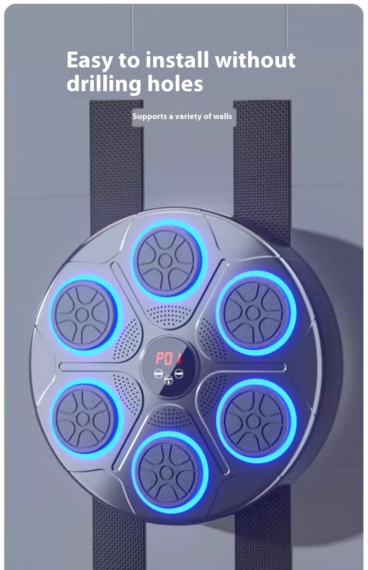 RGB Light Music Boxing Machine - Bluetooth-Compatible, Adjustable Speed for Indoor Kickboxing & Karate Fitness at Home