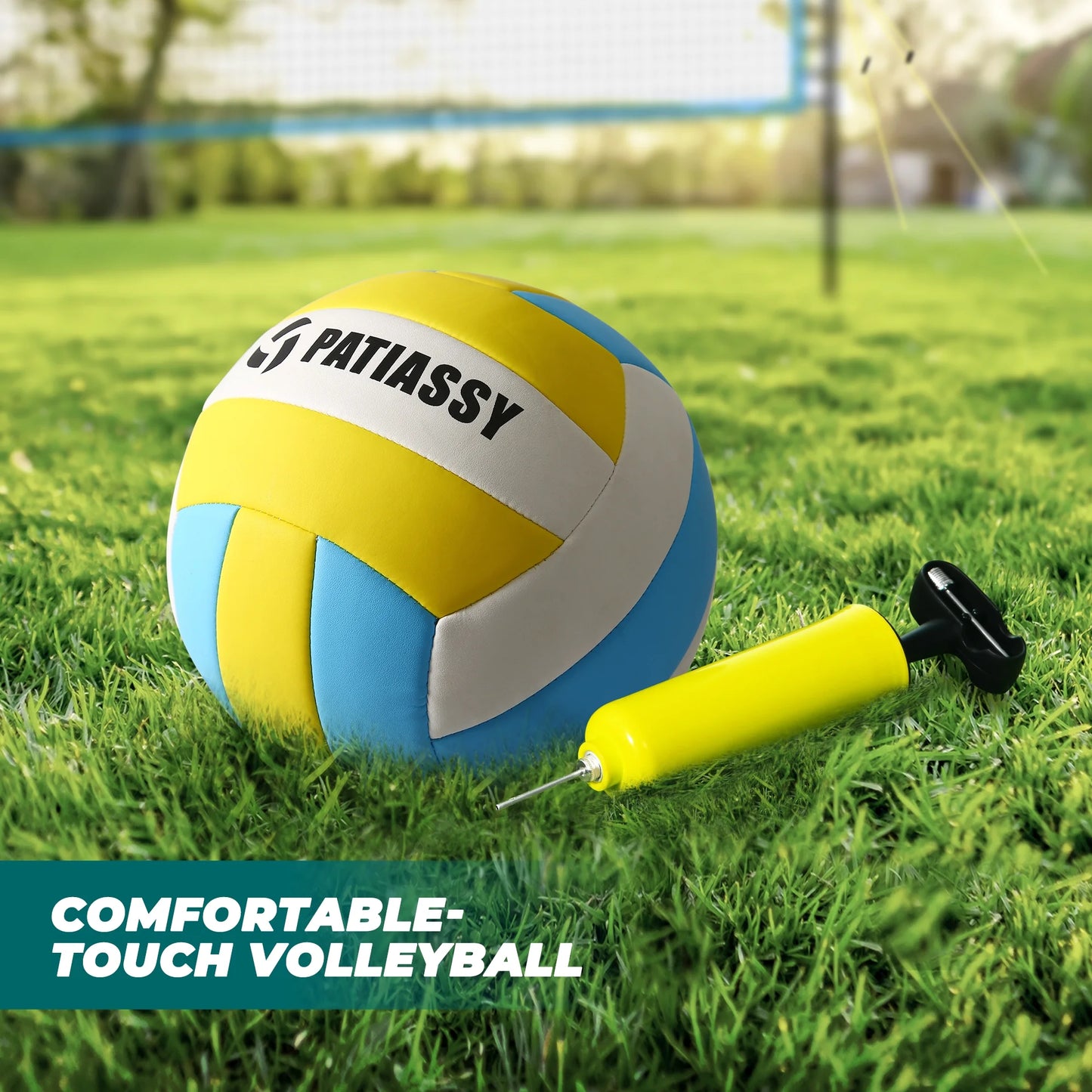 Ultimate 32FT Outdoor Volleyball Net Set - Quick Setup, Adjustable Height, Complete with PU Volleyball, Pump & Carrying Bag!