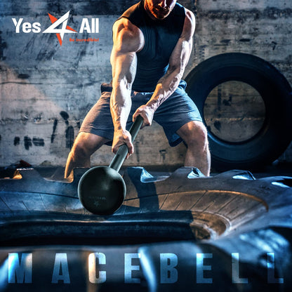 Versatile Steel Mace Bell for Full Body Strength Training - Ideal for Muscles, Shoulders, Grips & Forearms - Available in 5 to 30 LB for Men & Women