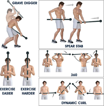 Versatile Steel Mace Bell for Full Body Strength Training - Ideal for Muscles, Shoulders, Grips & Forearms - Available in 5 to 30 LB for Men & Women
