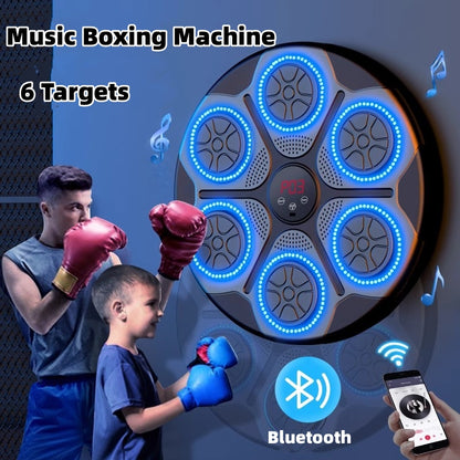 RGB Light Music Boxing Machine - Bluetooth-Compatible, Adjustable Speed for Indoor Kickboxing & Karate Fitness at Home
